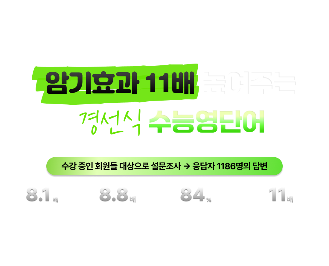 단어 암기 어렵다고? 암기효과 10배 높여주는 경선식 수능영단어